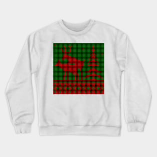 mating reindeer ugly christmas funny deer Crewneck Sweatshirt